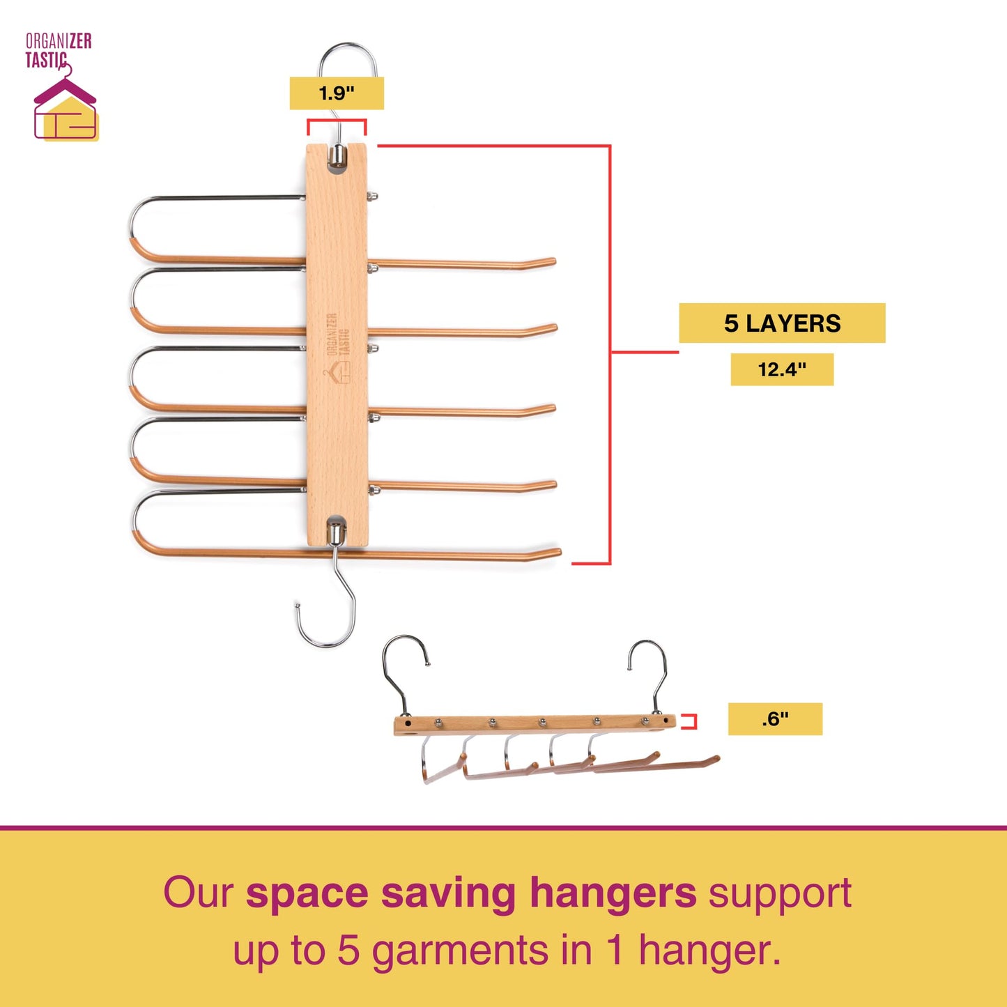 Space Saving Pants Hanger-2-Pack Closet Organizer