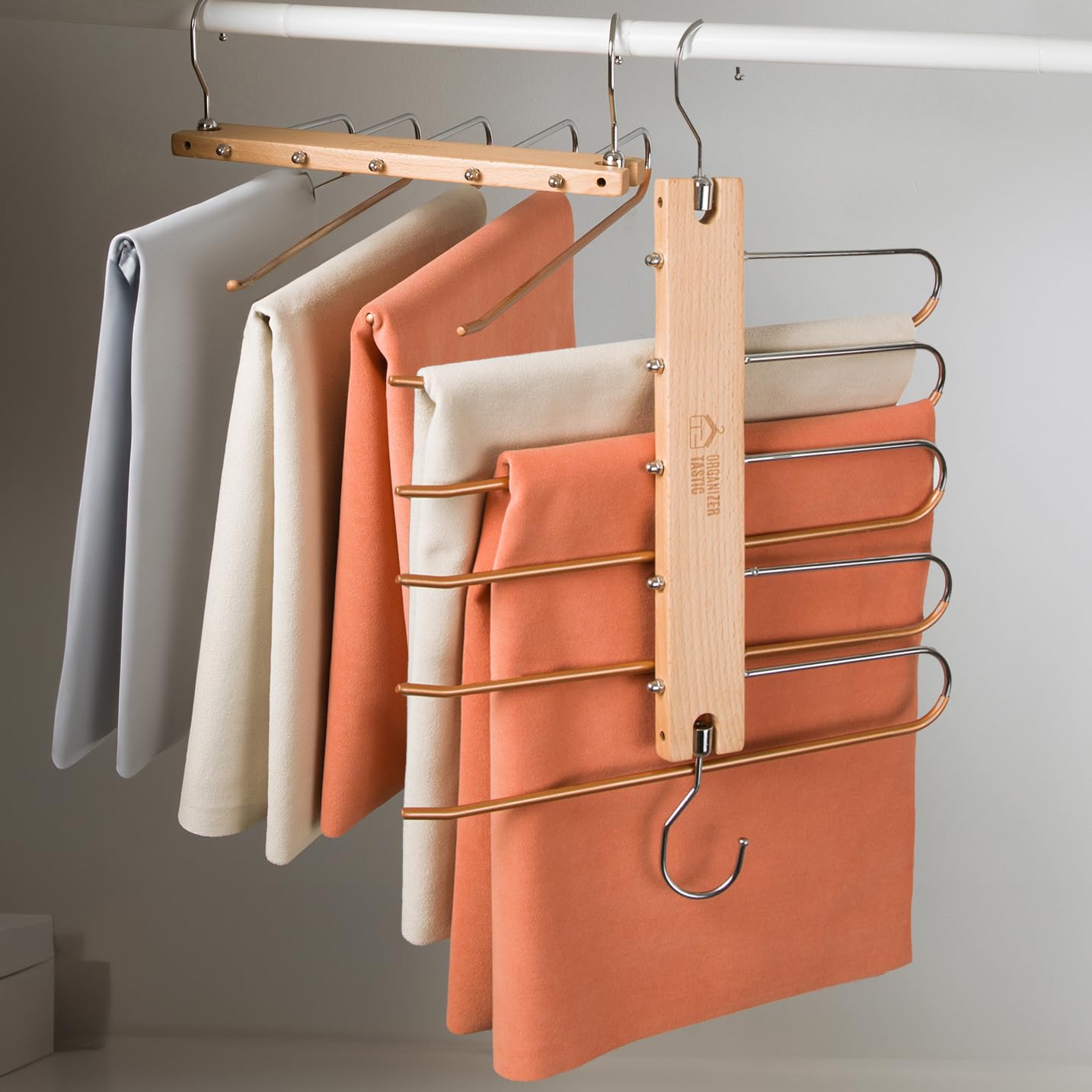 Space Saving Pants Hanger-2-Pack Closet Organizer