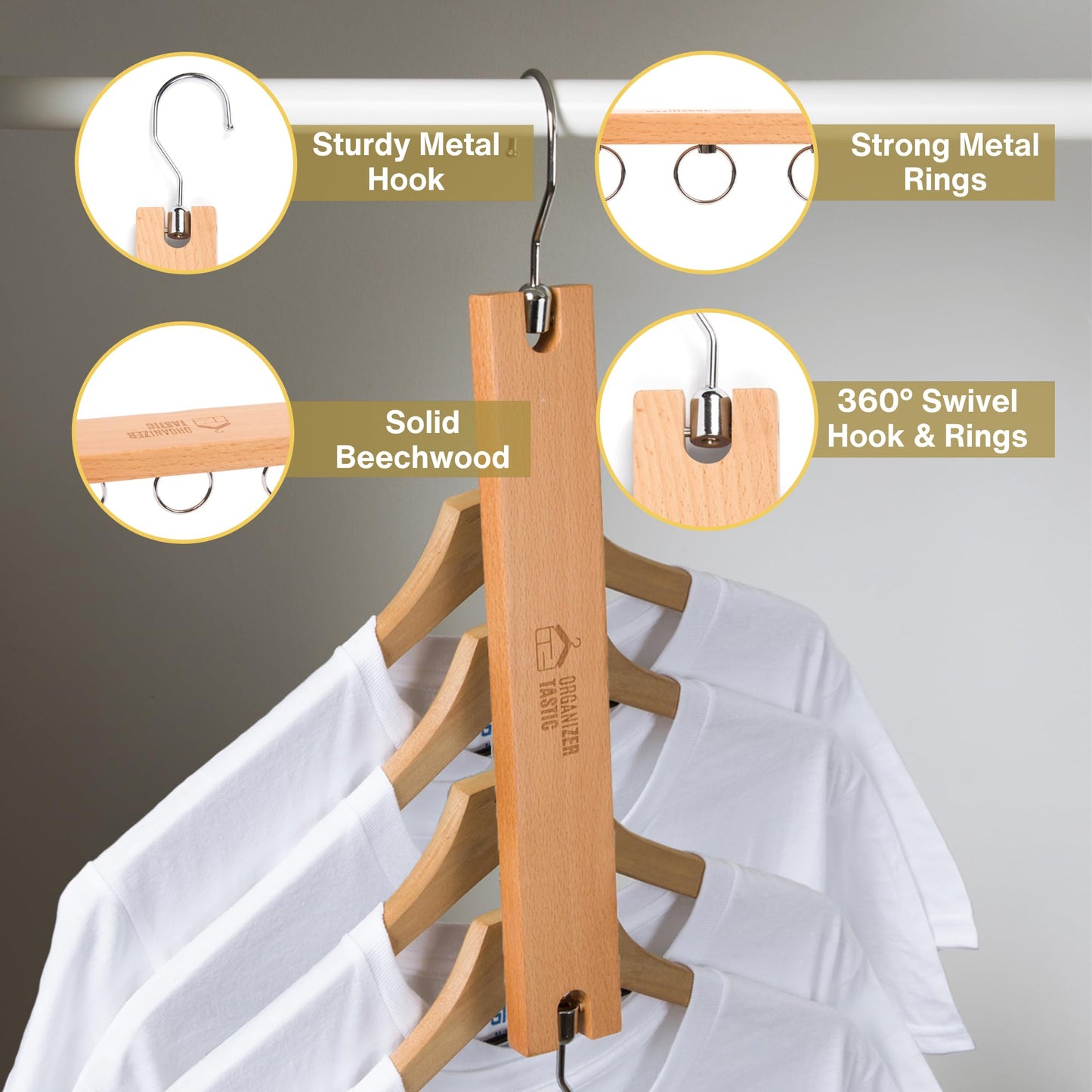 Space Saving Shirts & Accessory hangers-4 Pack