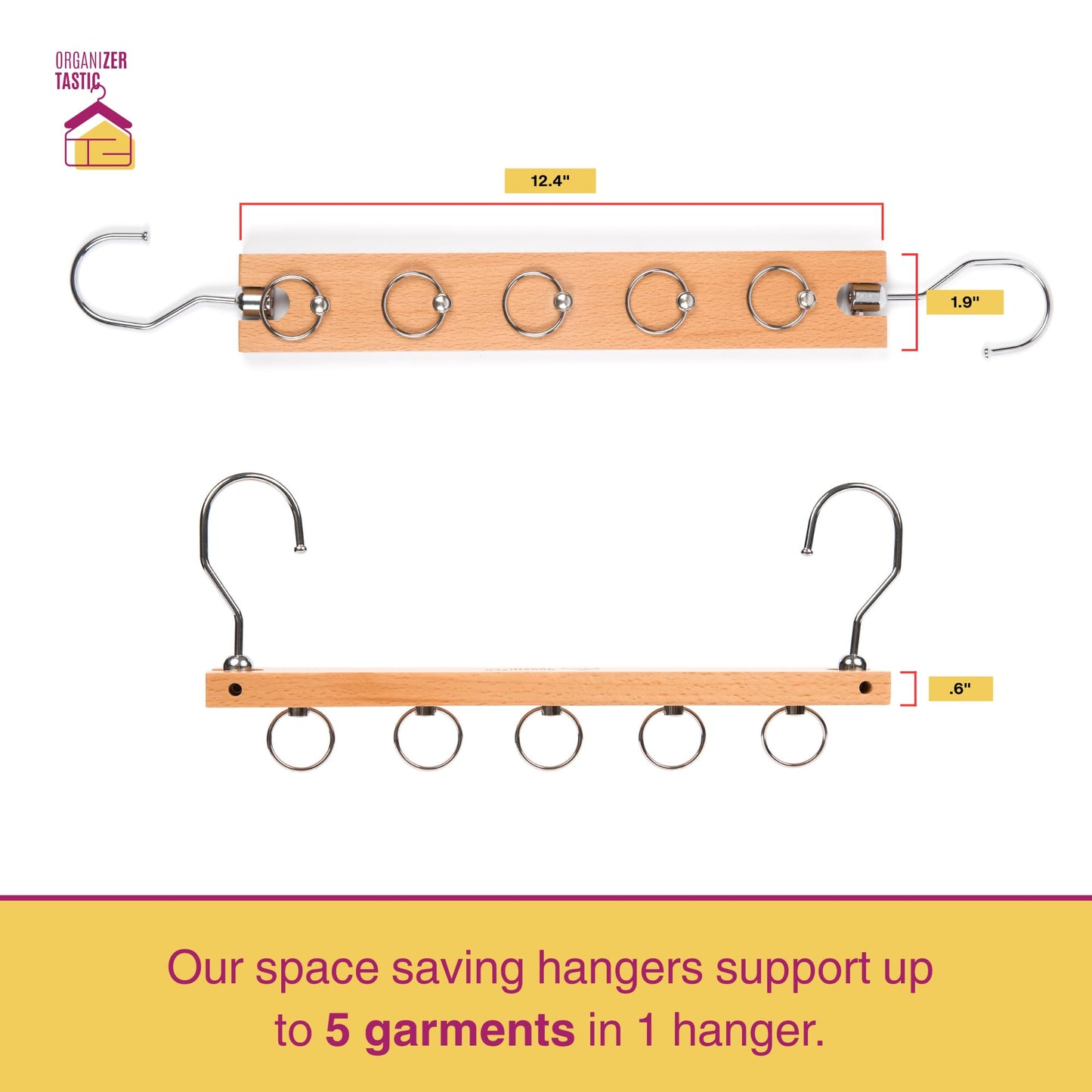 Space Saving Shirts & Accessory hangers-4 Pack