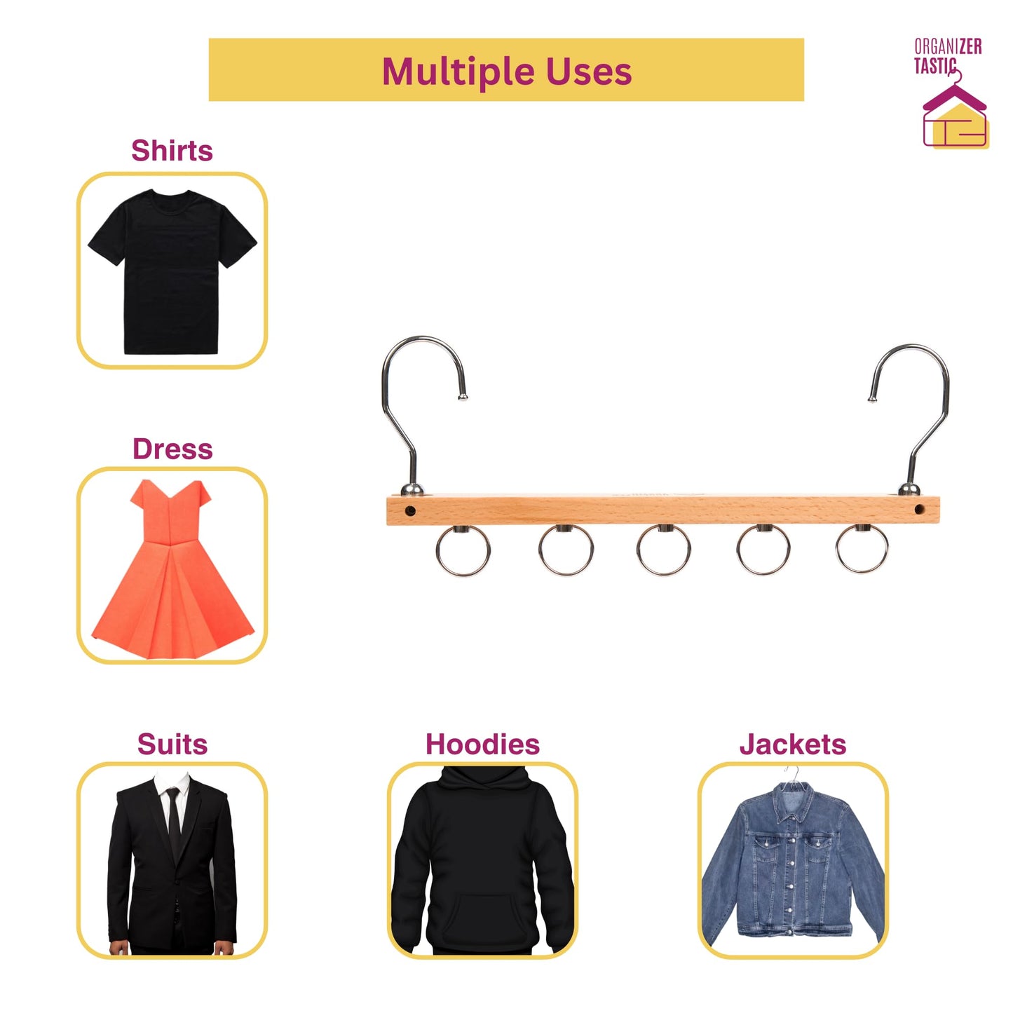 Space Saving Shirts & Accessory hangers-4 Pack