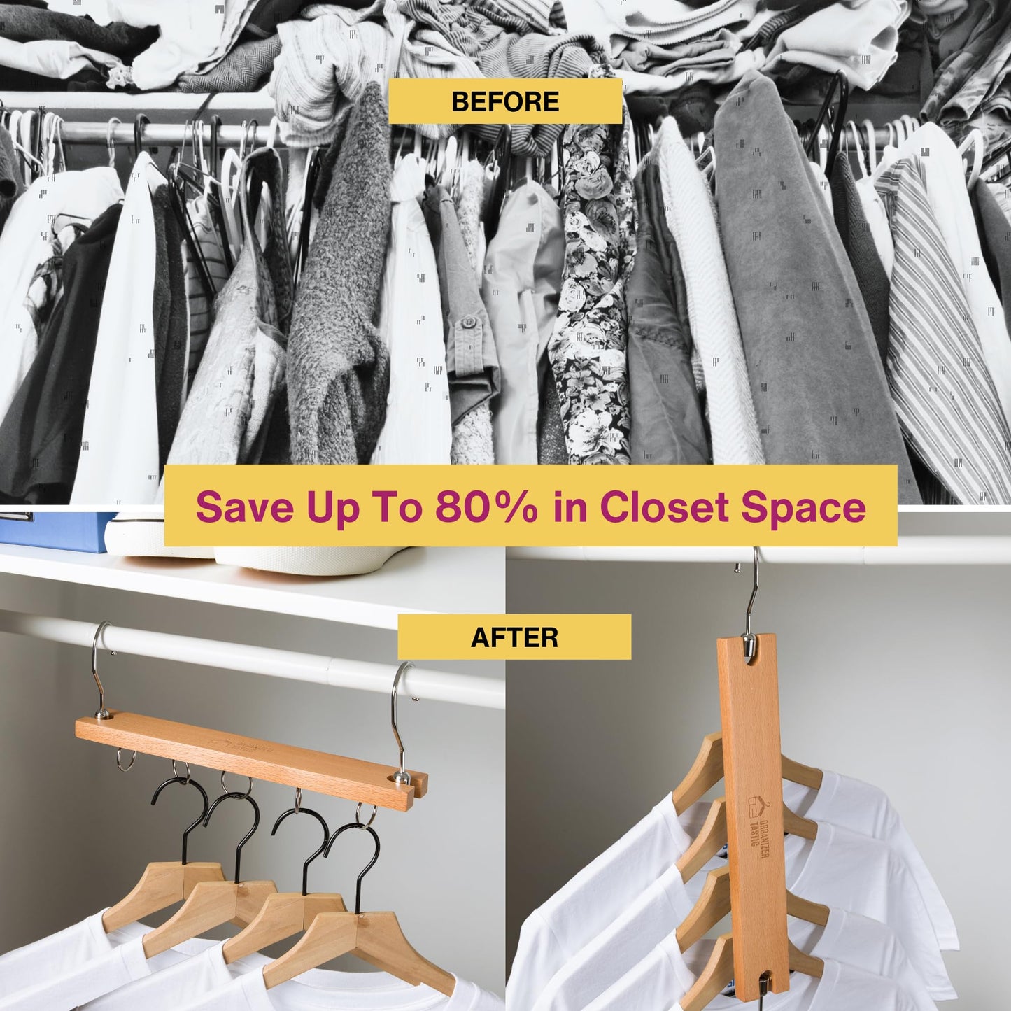 Space Saving Shirts & Accessory hangers-4 Pack