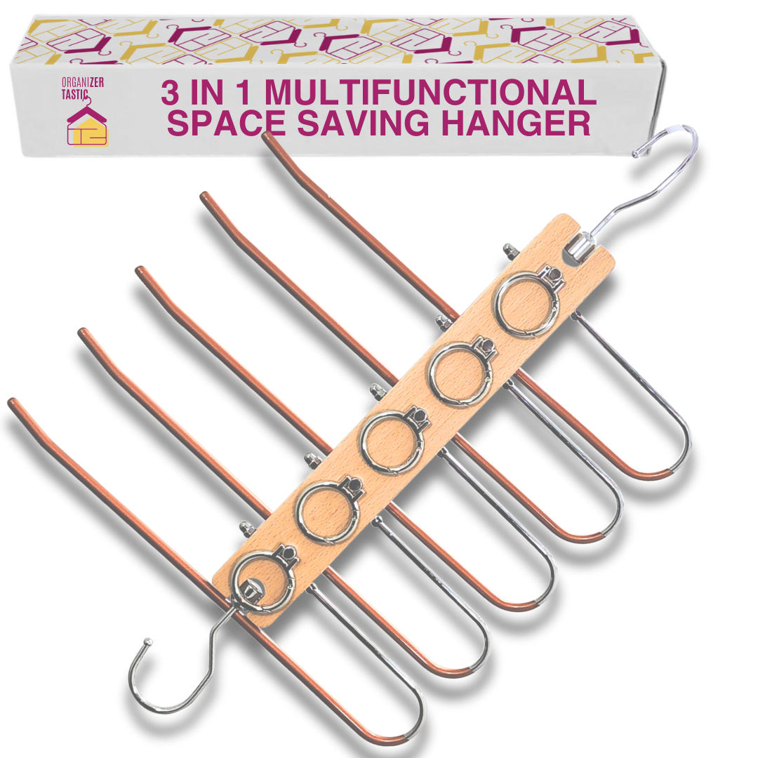 OrganizerTastic VersaTastic- Patented 3-in-1 Space-Saving Hanger